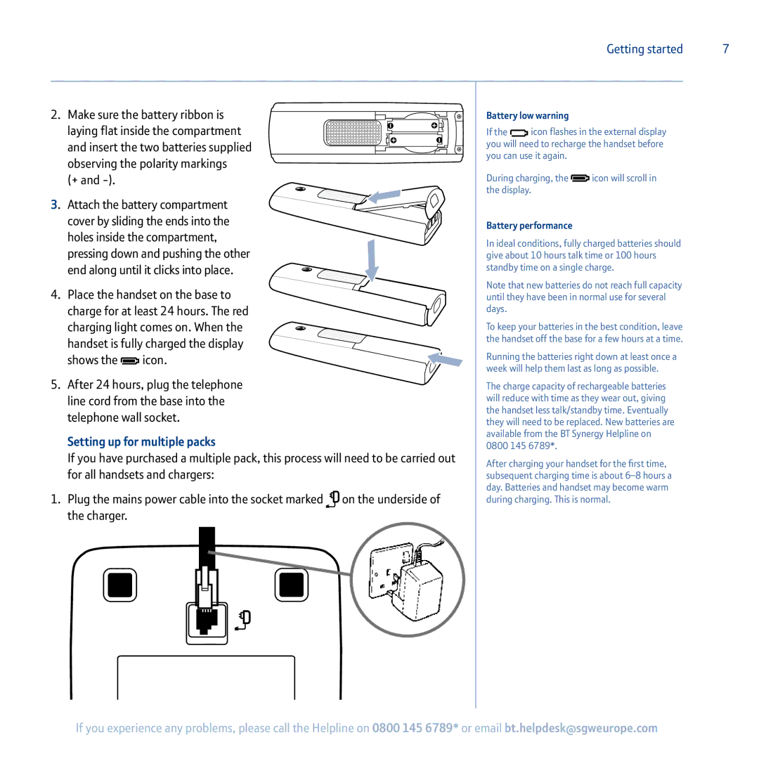 BT 5100 manual Setting up for multiple packs 