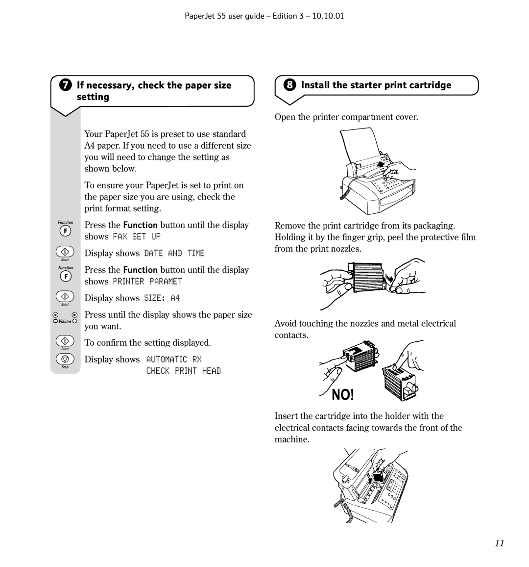 BT 55 manual Open the printer compartment cover 