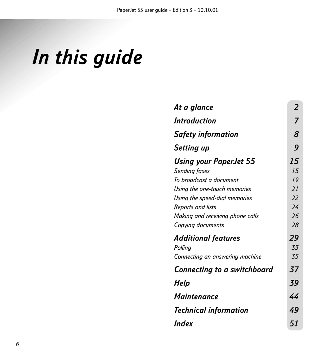 BT 55 manual This guide 