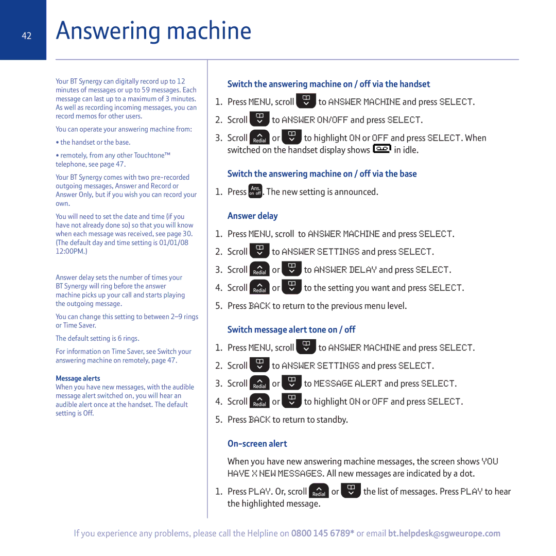 BT 5500 manual Answering machine 