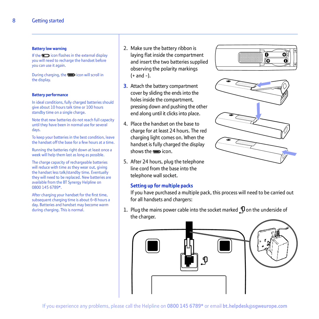 BT 5500 manual Setting up for multiple packs 