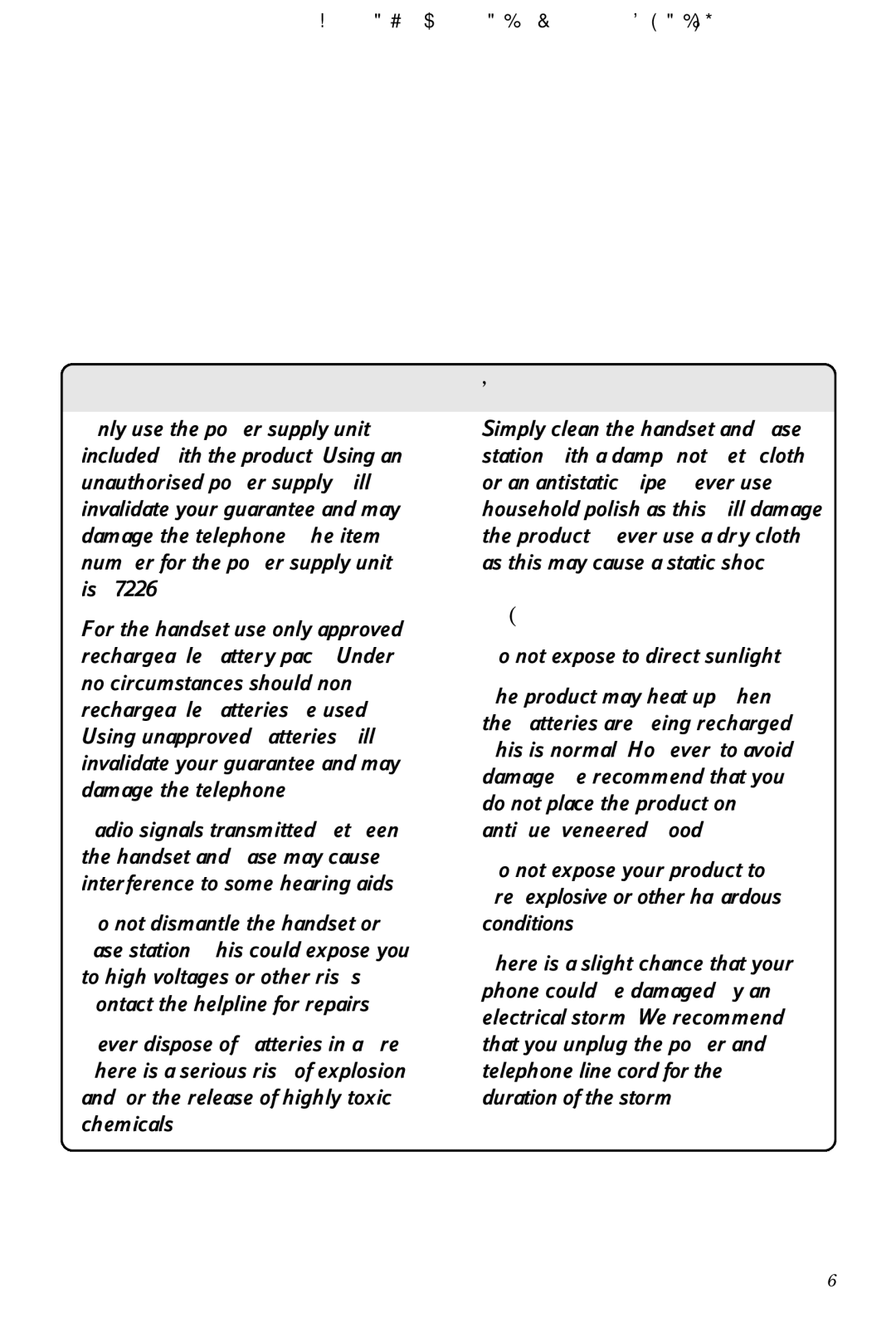 BT 60 manual Safety information, General 