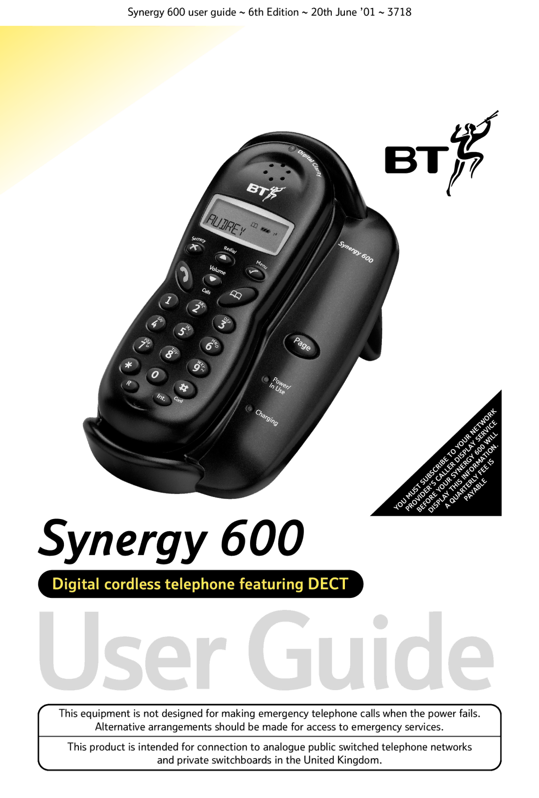 BT 600 manual User Guide 