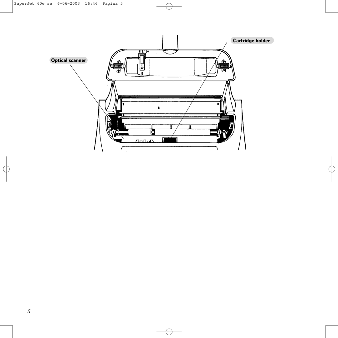 BT 60E manual Cartridge holder Optical scanner 