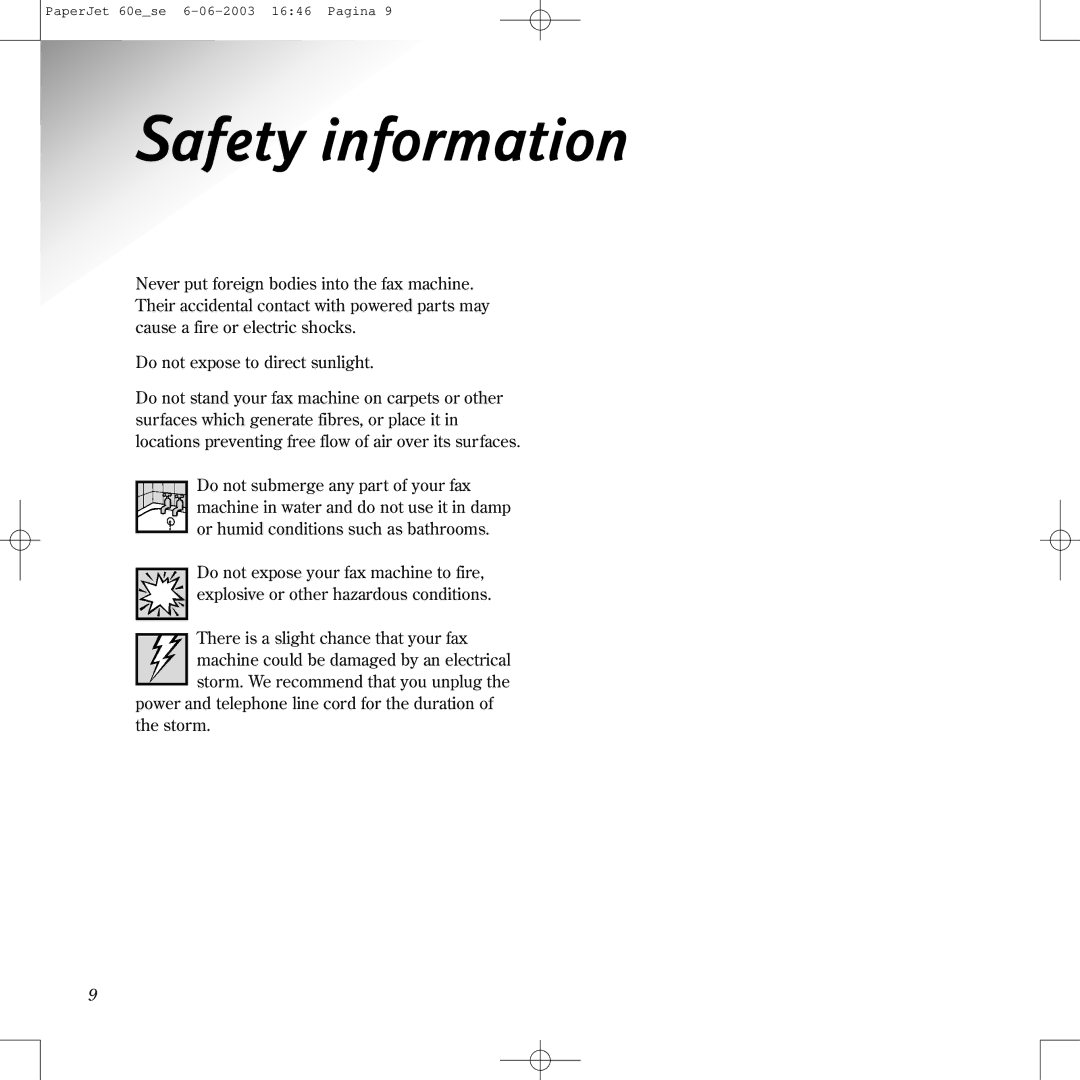 BT 60E manual Safety information 