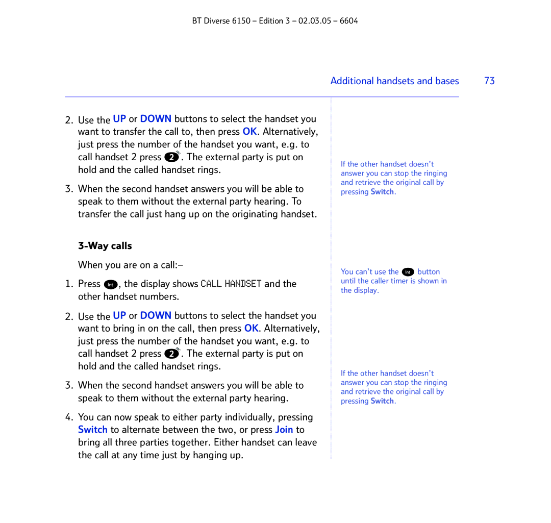 BT 6150 manual Additional handsets and bases 