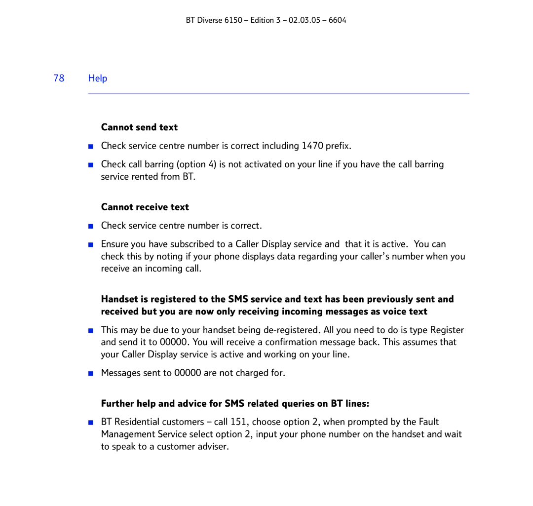 BT 6150 manual Help 