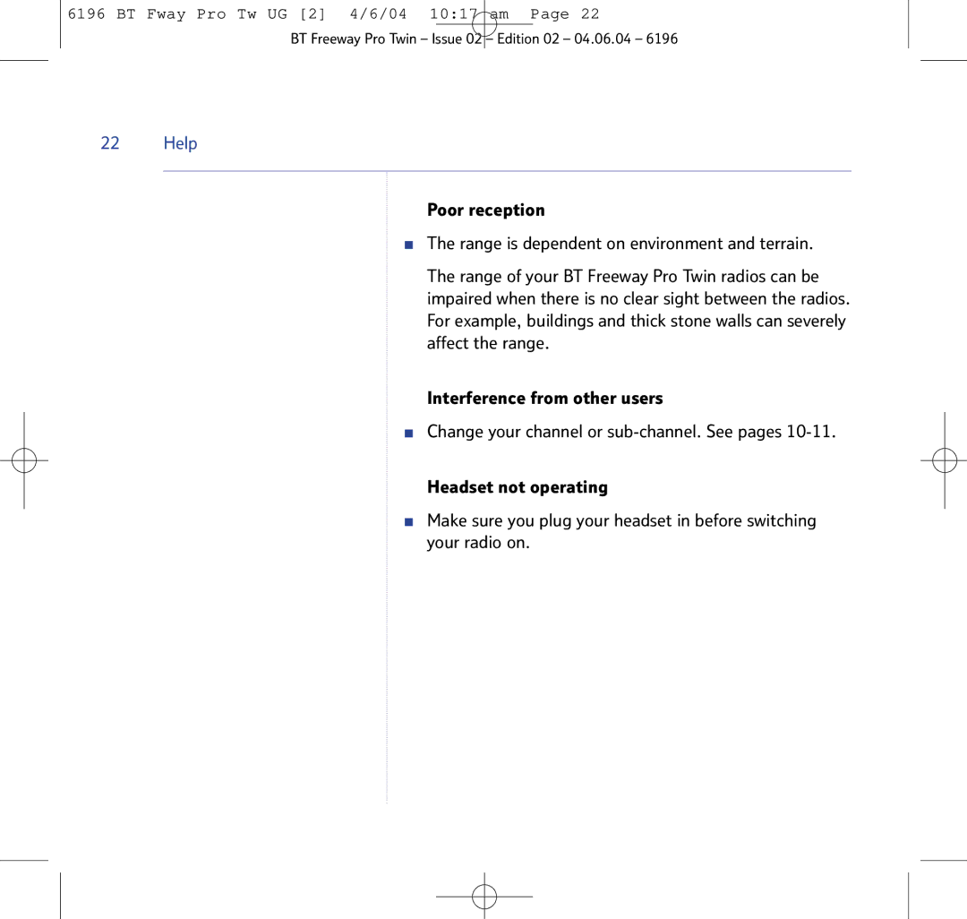 BT 6196 manual Help 