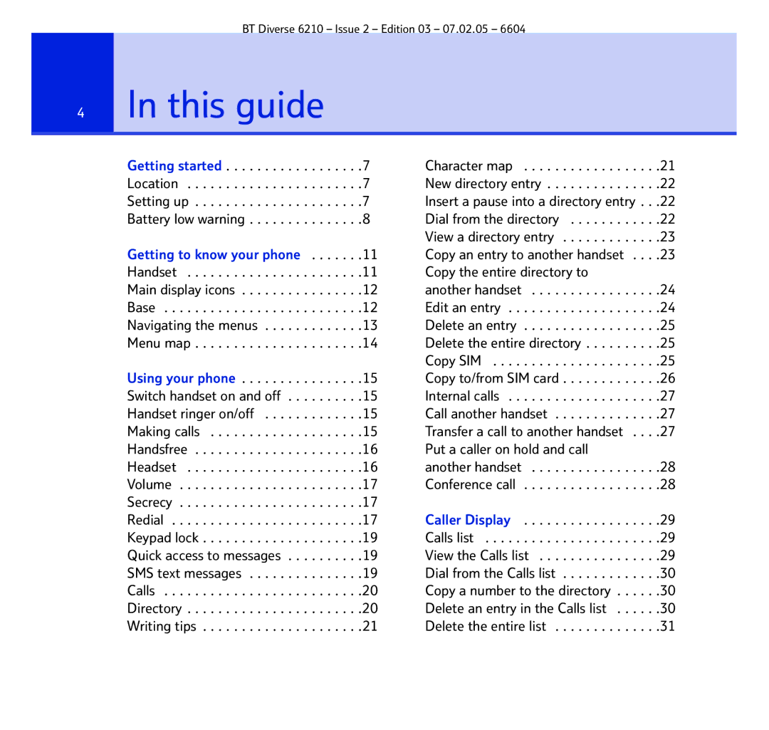 BT 6210 manual This guide 