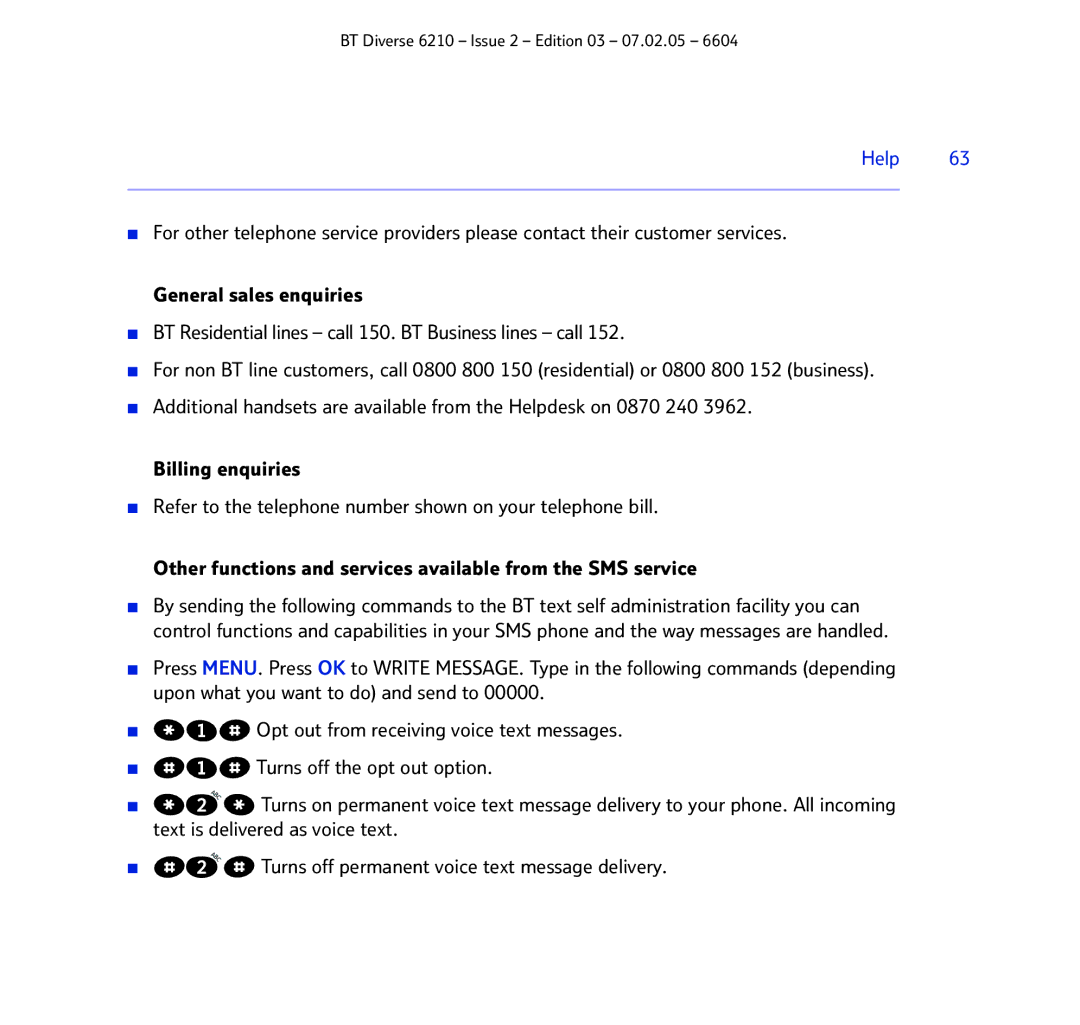 BT 6210 manual Help 