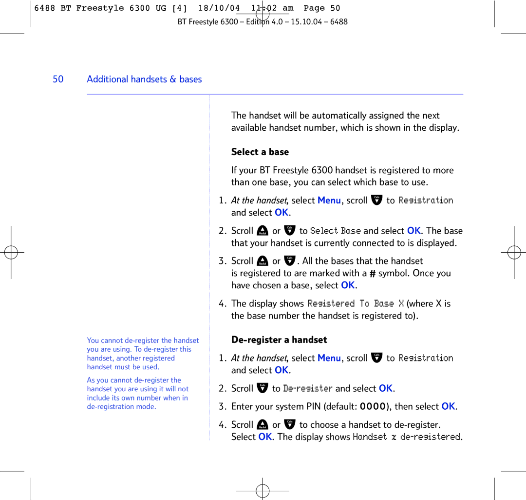 BT 6300 manual Additional handsets & bases 