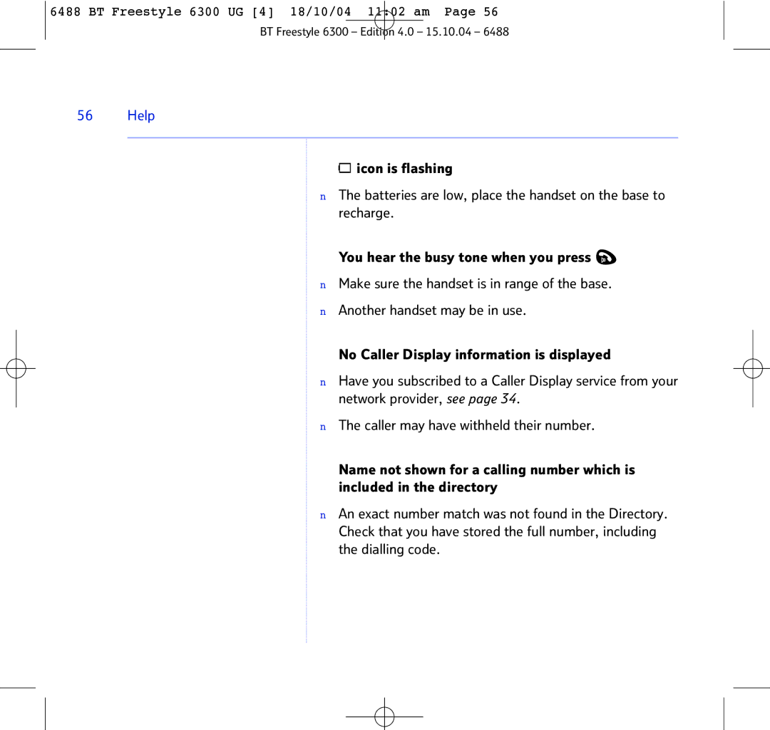 BT 6300 manual Help 