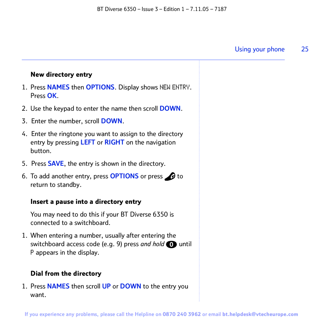 BT 6350 manual Using your phone 