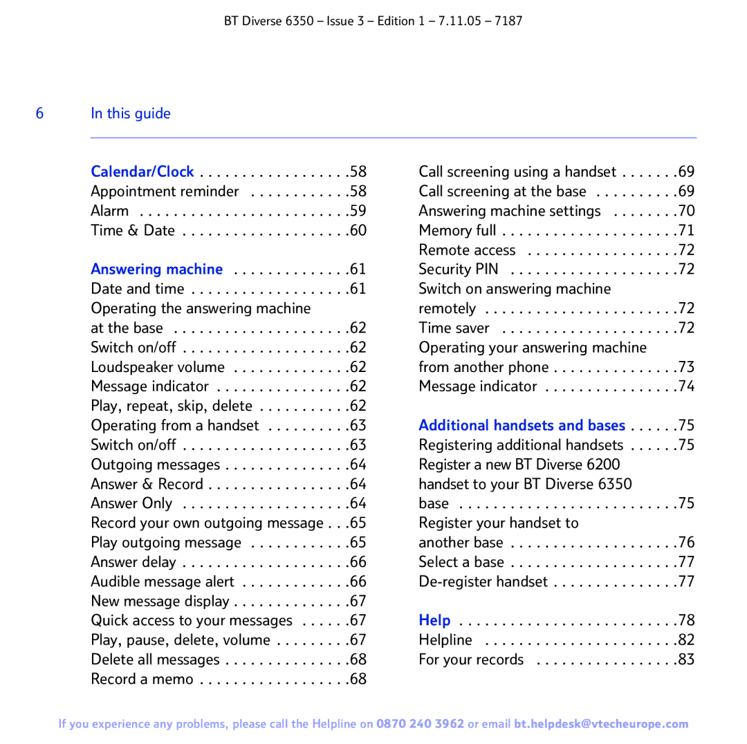 BT 6350 manual This guide 