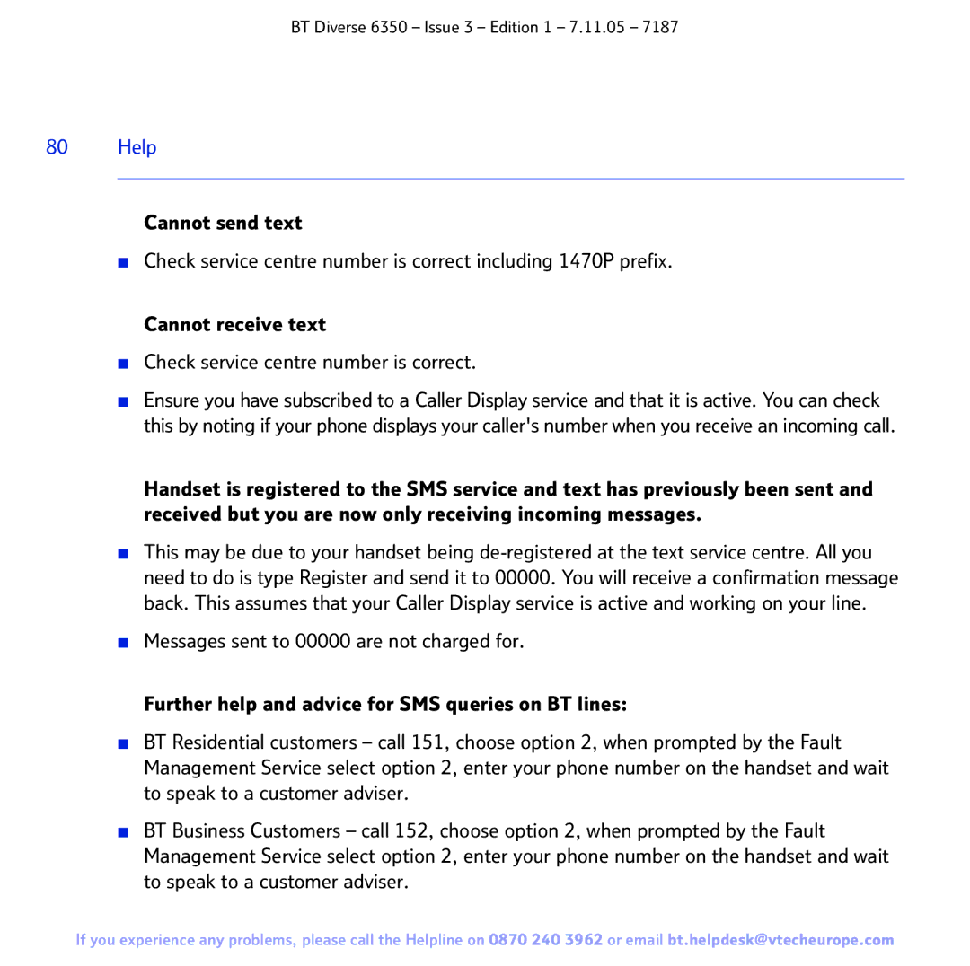 BT 6350 manual Help 