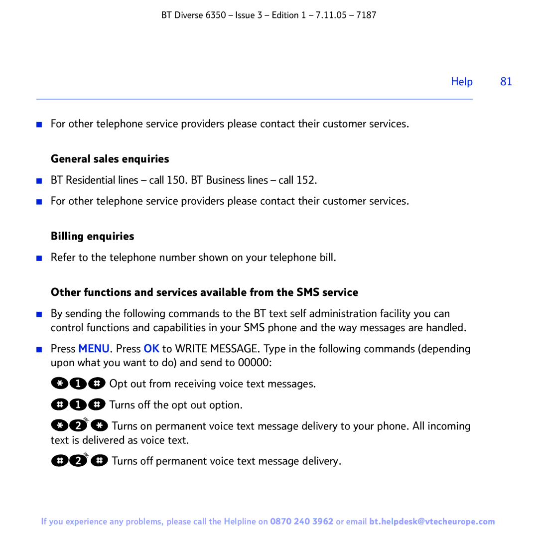 BT 6350 manual Help 