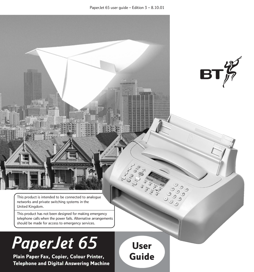 BT Colour Printer, 65 manual PaperJet 