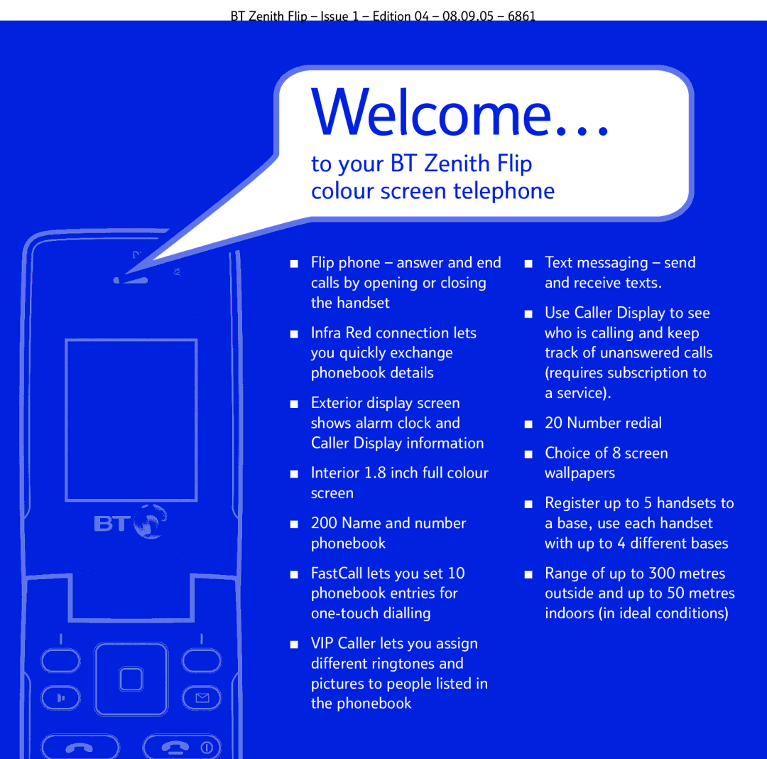 BT 6861 manual Welcome… 