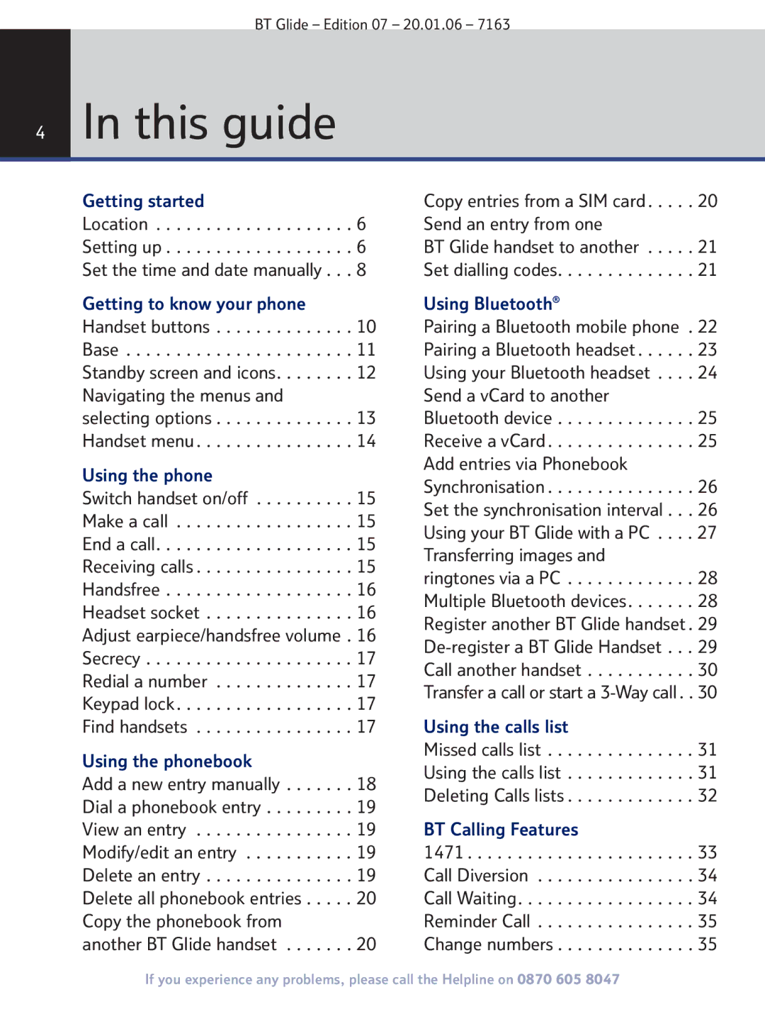 BT 7163 manual This guide 