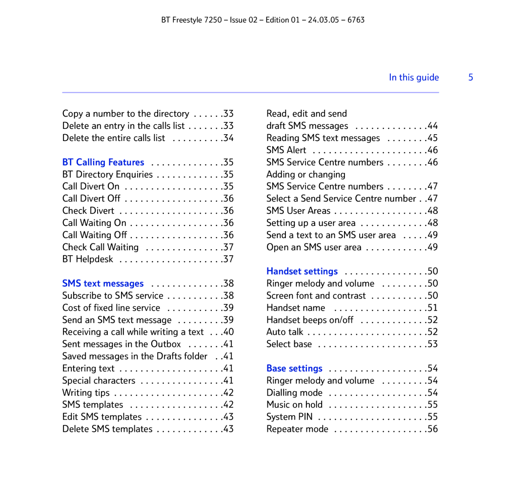 BT 7250 manual This guide 