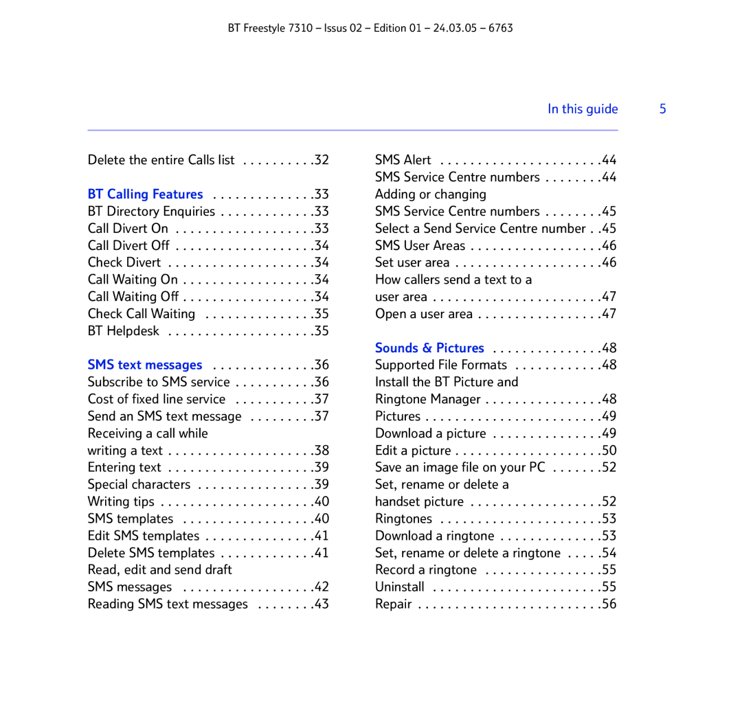 BT 7310 manual This guide 