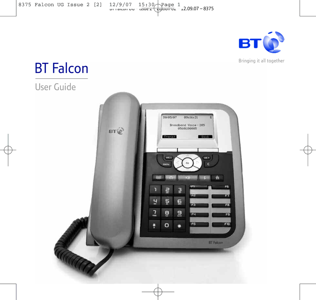 BT 8375 manual BT Falcon 