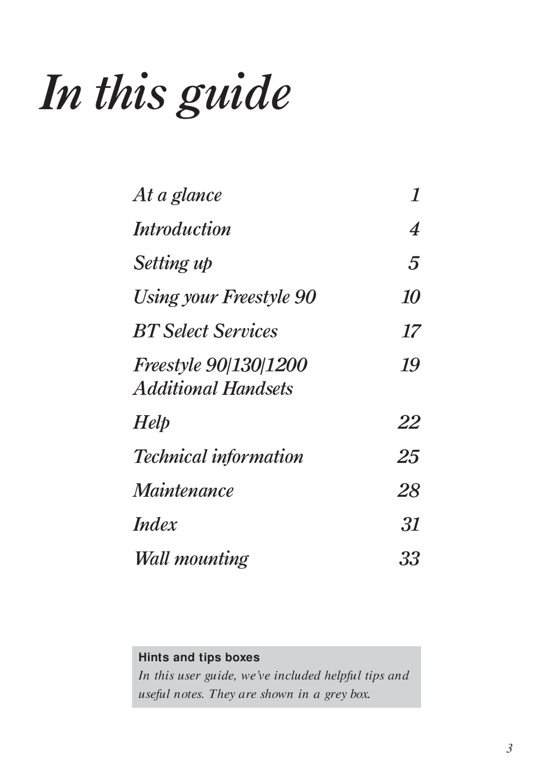 BT 90 manual This guide, Hints and tips boxes 