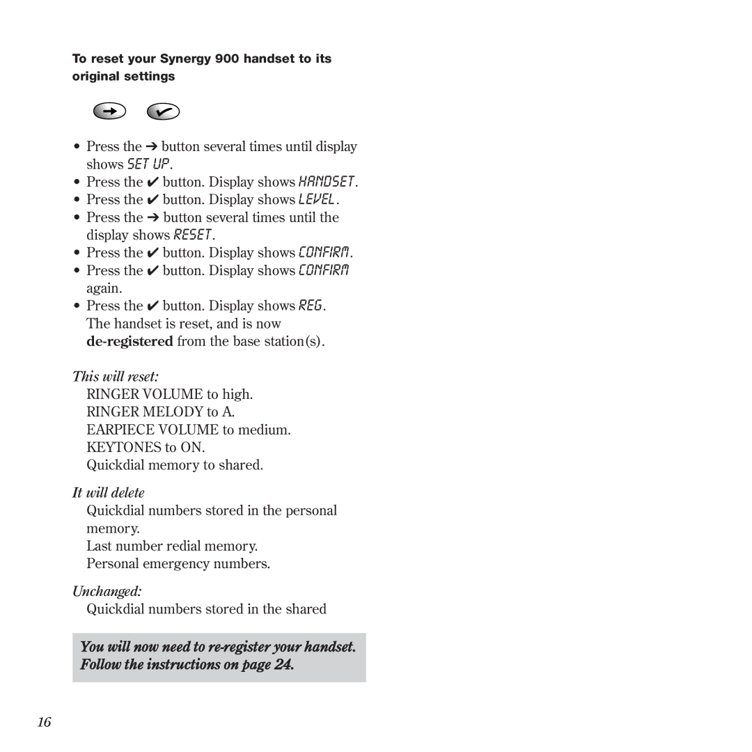 BT 900 manual Unchanged 