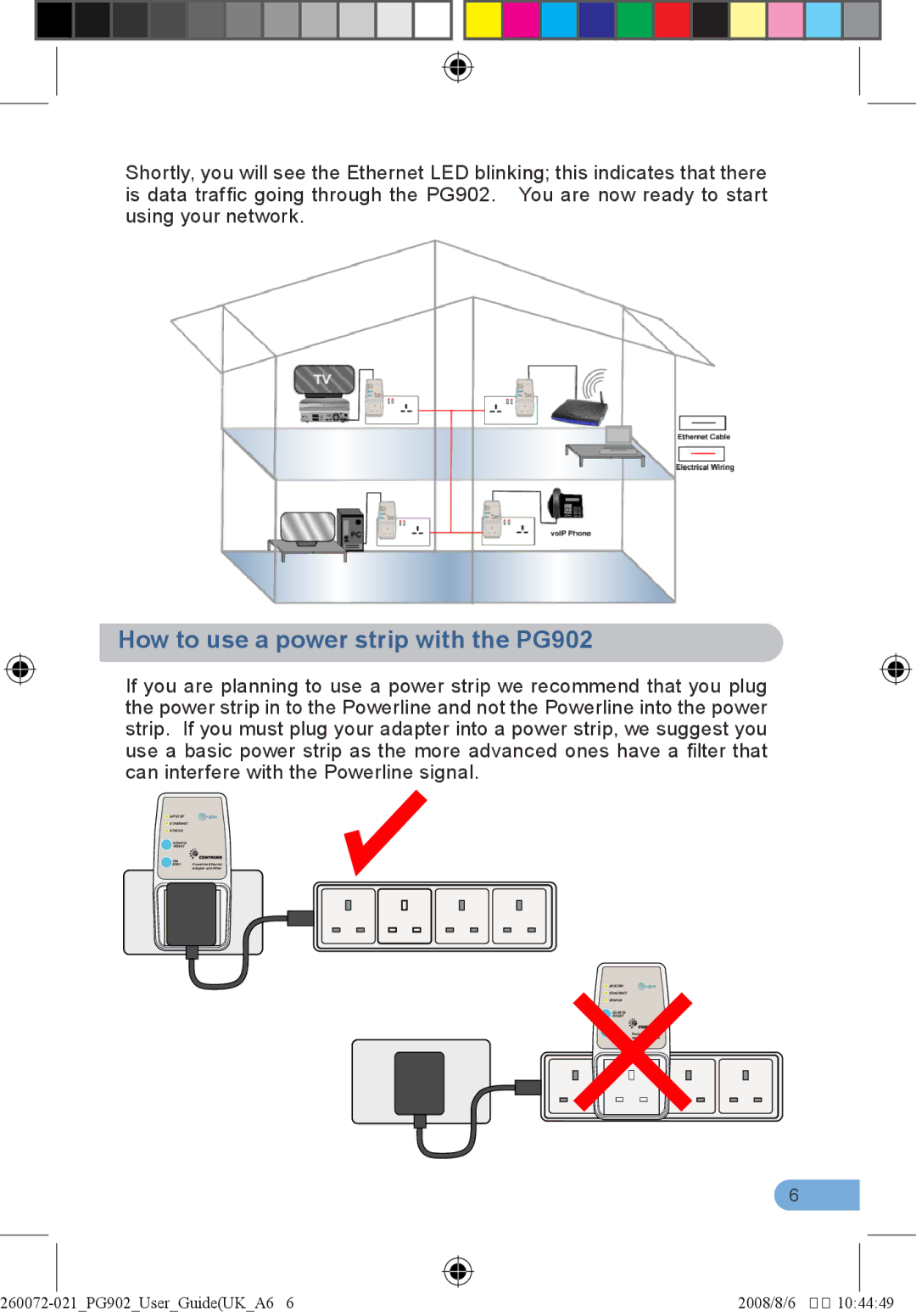 BT manual How to use a power strip with the PG902 