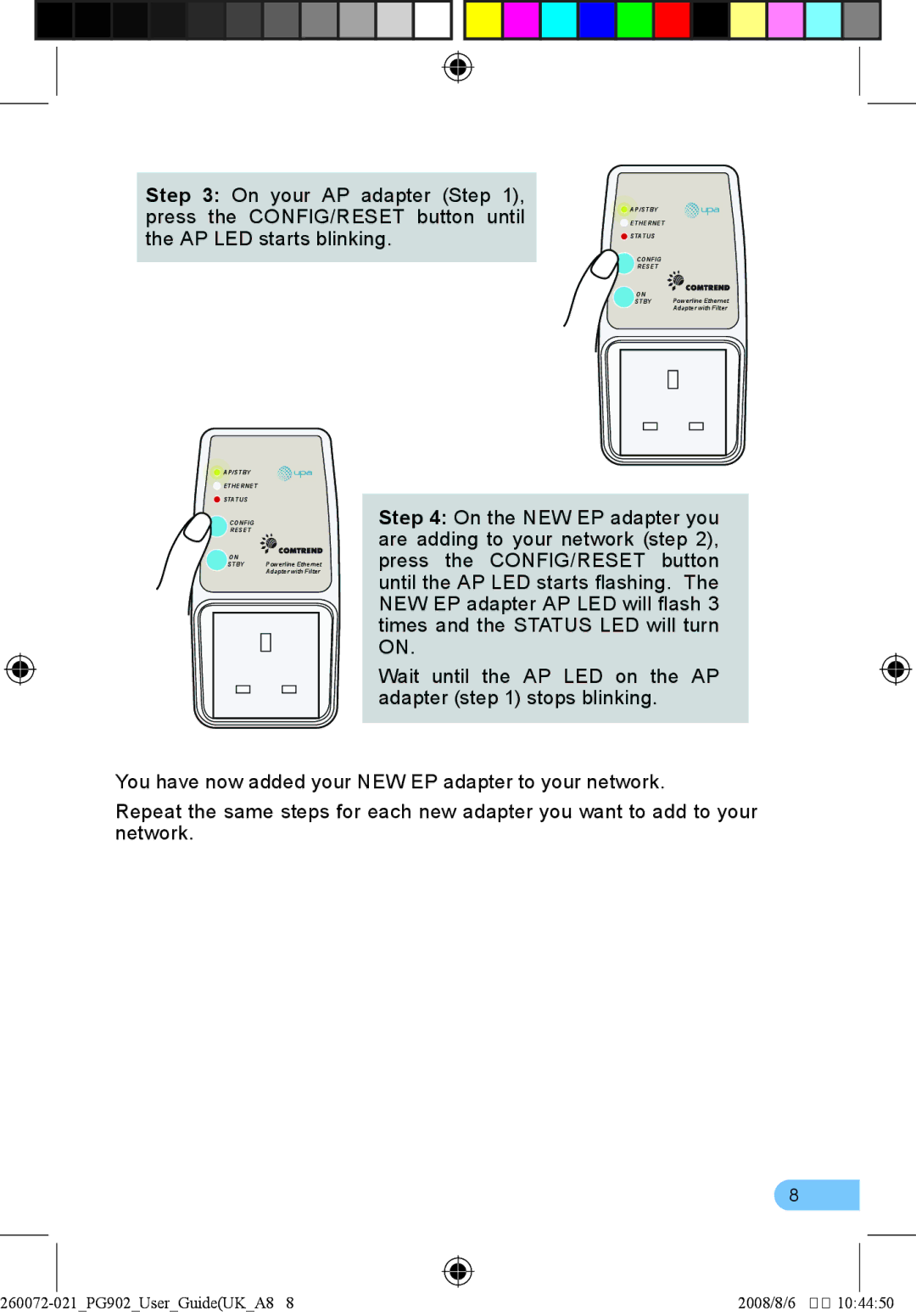 BT 902 manual On your AP adapter Step 