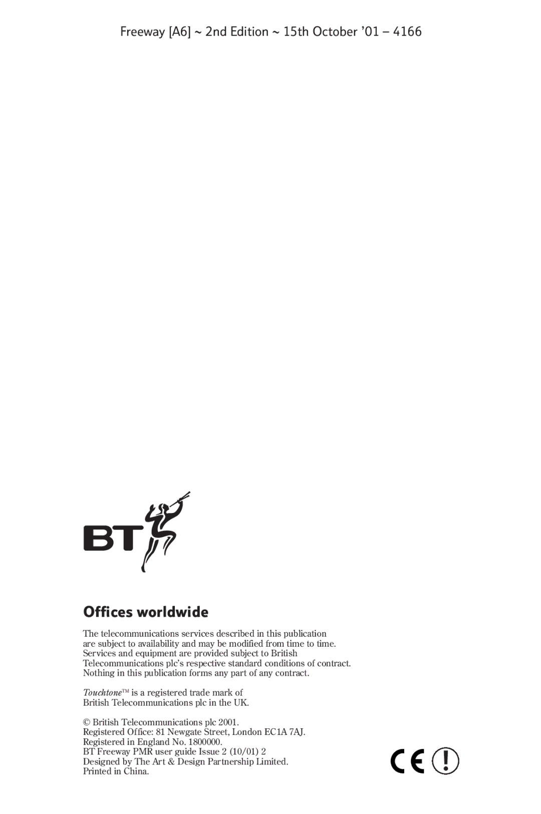 BT A6 manual Offices worldwide 