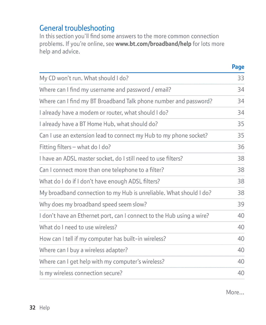 BT Broadband manual General troubleshooting, Why does my broadband speed seem slow? 