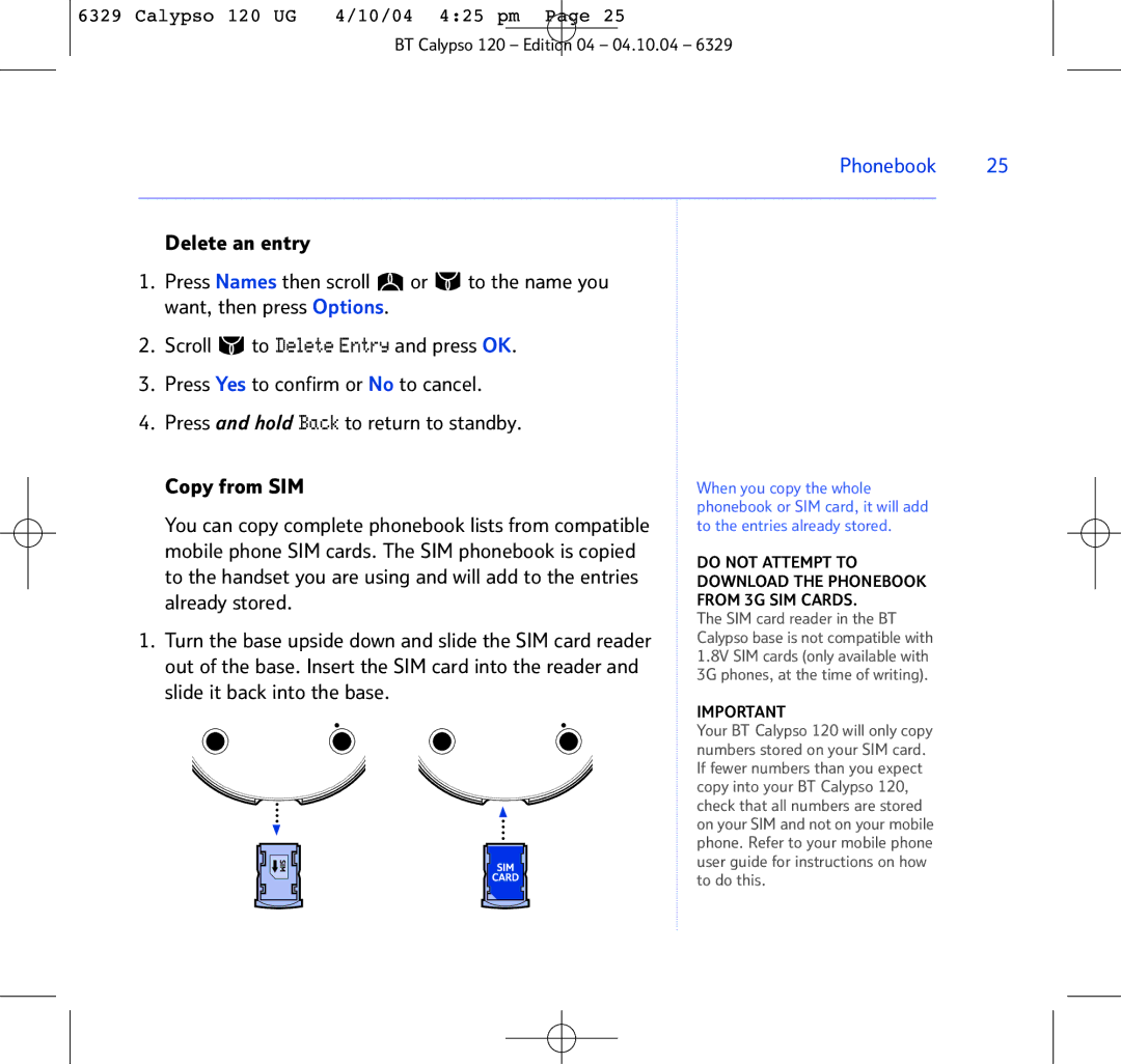 BT BT Calypso 120 manual Delete an entry Press Names then scroll To the name you, Already stored 