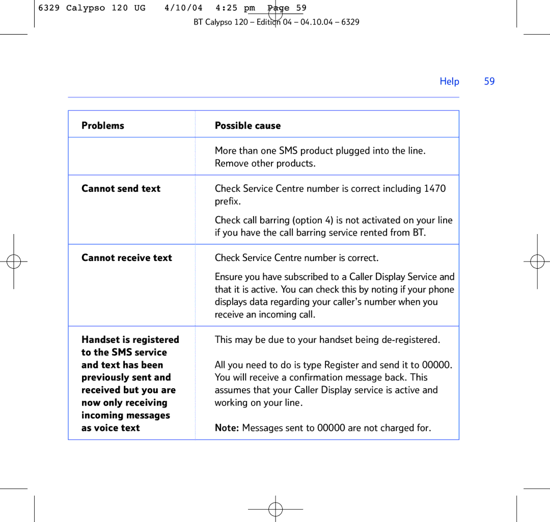 BT BT Calypso 120 manual Prefix, Receive an incoming call 