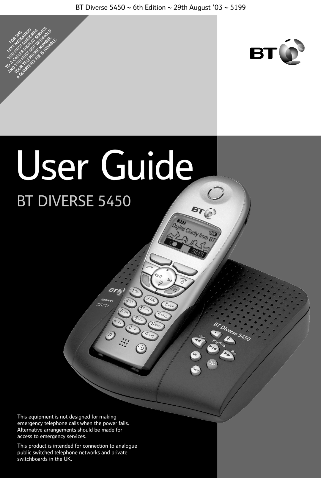 BT BT Diverse 5450 manual User Guide 