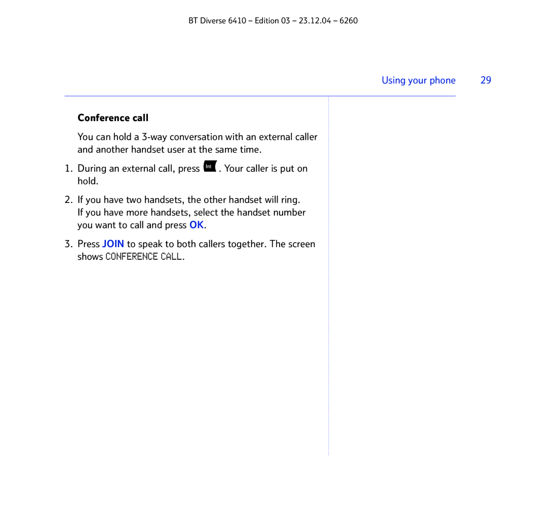 BT BT DIVERSE 6410 manual Using your phone 