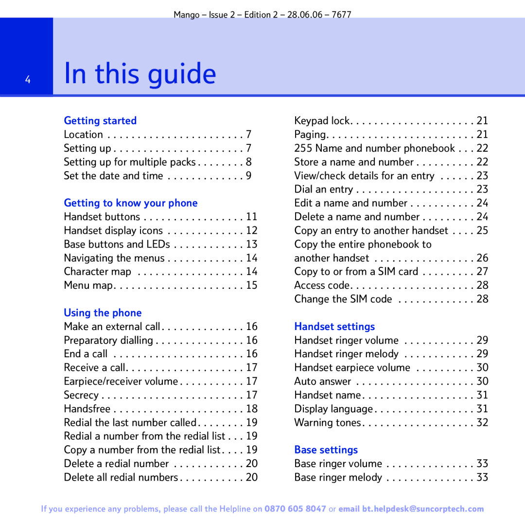 BT BT MANGO manual This guide, Getting to know your phone 