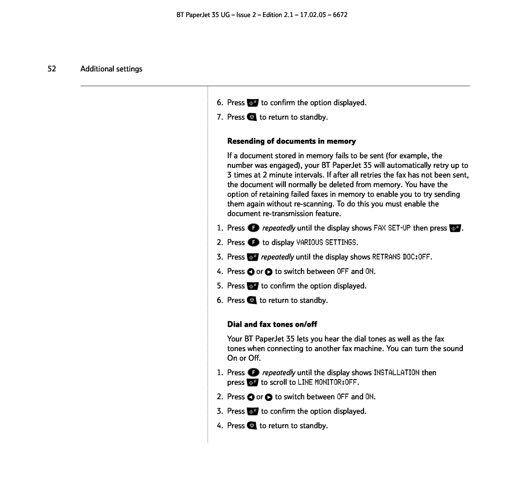 BT BT PaperJet 35 manual 