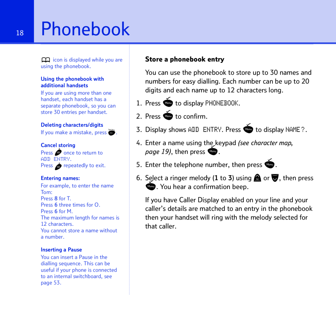BT BT STUDIO 1100 manual Phonebook 