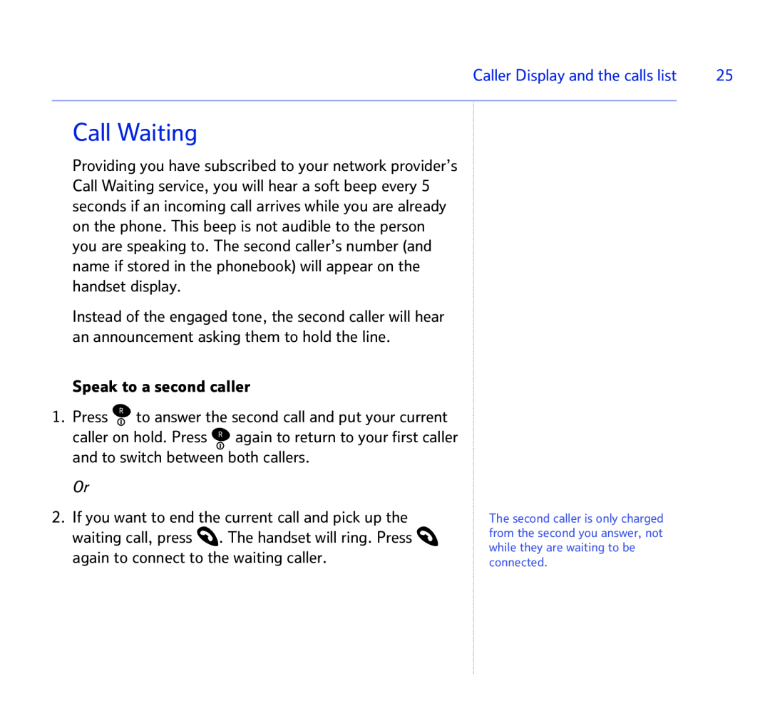 BT BT STUDIO 1100 manual Call Waiting 