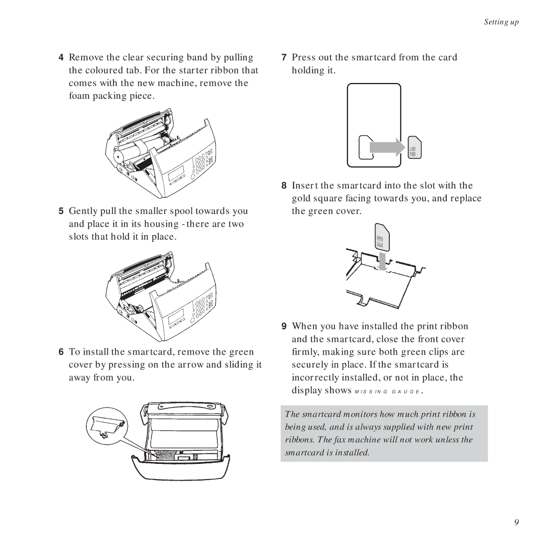 BT DECTfax Fax machine and digital telephone system manual Setting up 