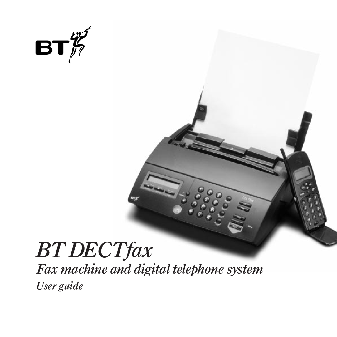 BT DECTfax Fax machine and digital telephone system manual BT DECTfax, User guide 