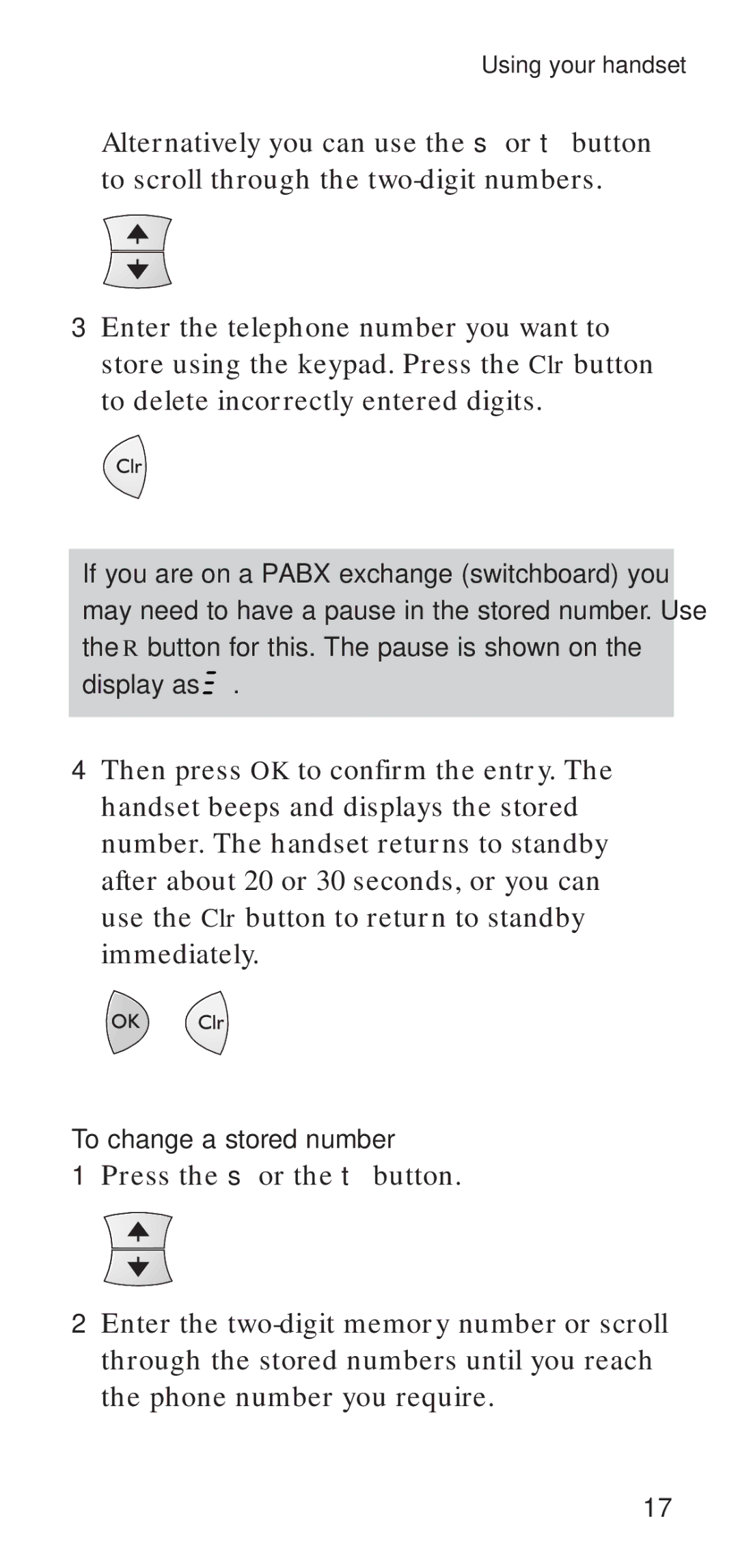 BT DECTfax manual To change a stored number 