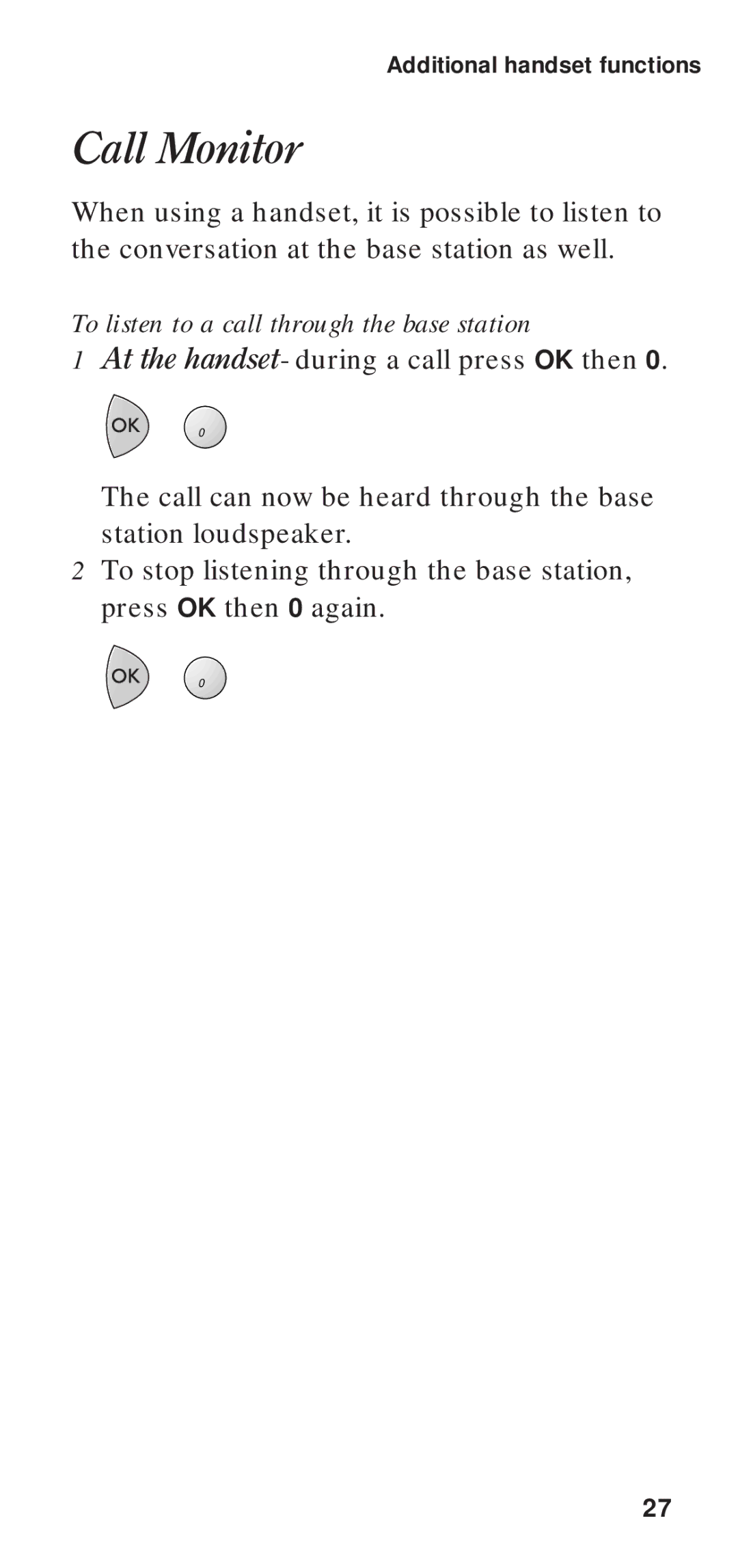 BT DECTfax manual Call Monitor 