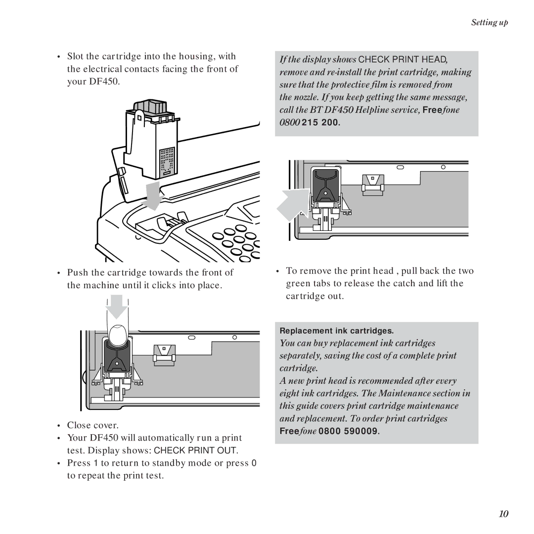 BT DF450 manual Close cover 