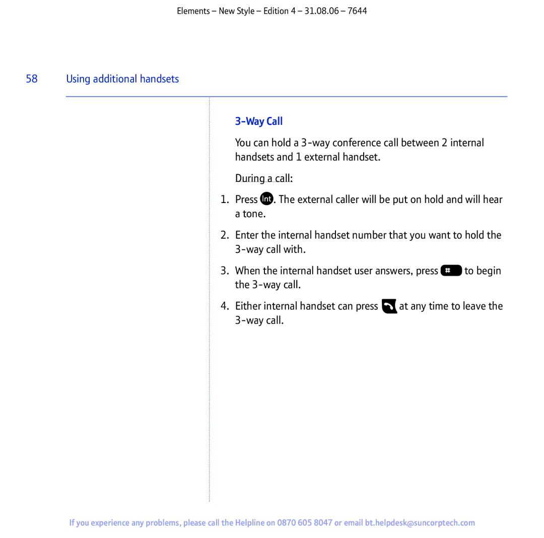 BT Digital Cordless Telephone manual Way Call 