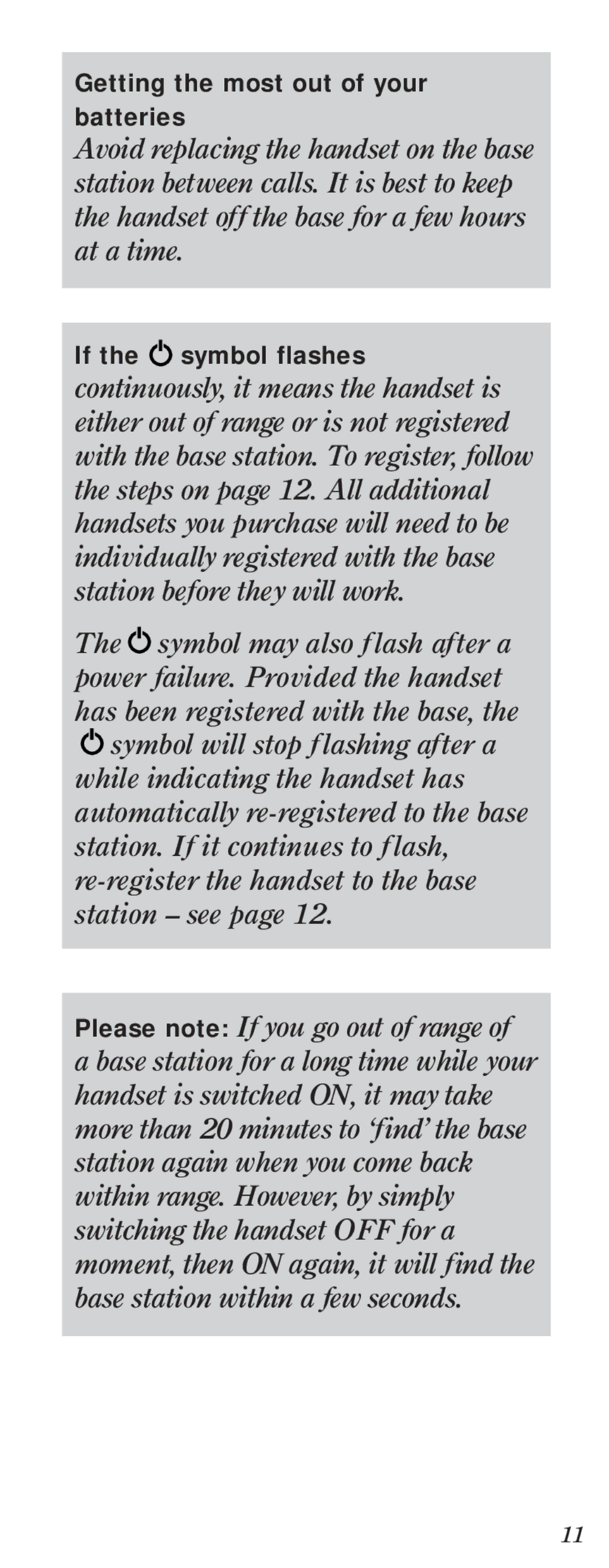 BT Diverse 2000 user manual Getting the most out of your batteries 