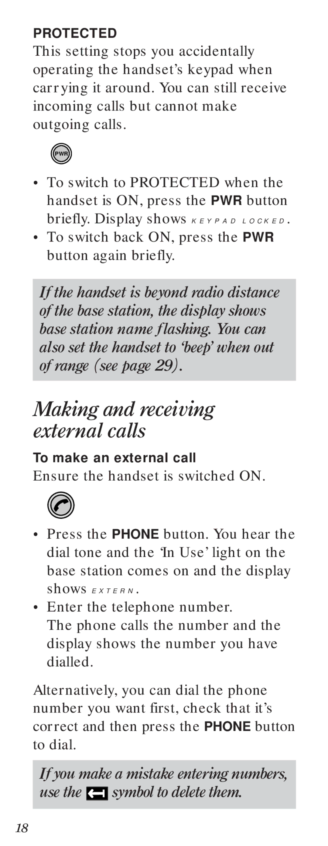 BT Diverse 2000 user manual Making and receiving external calls 