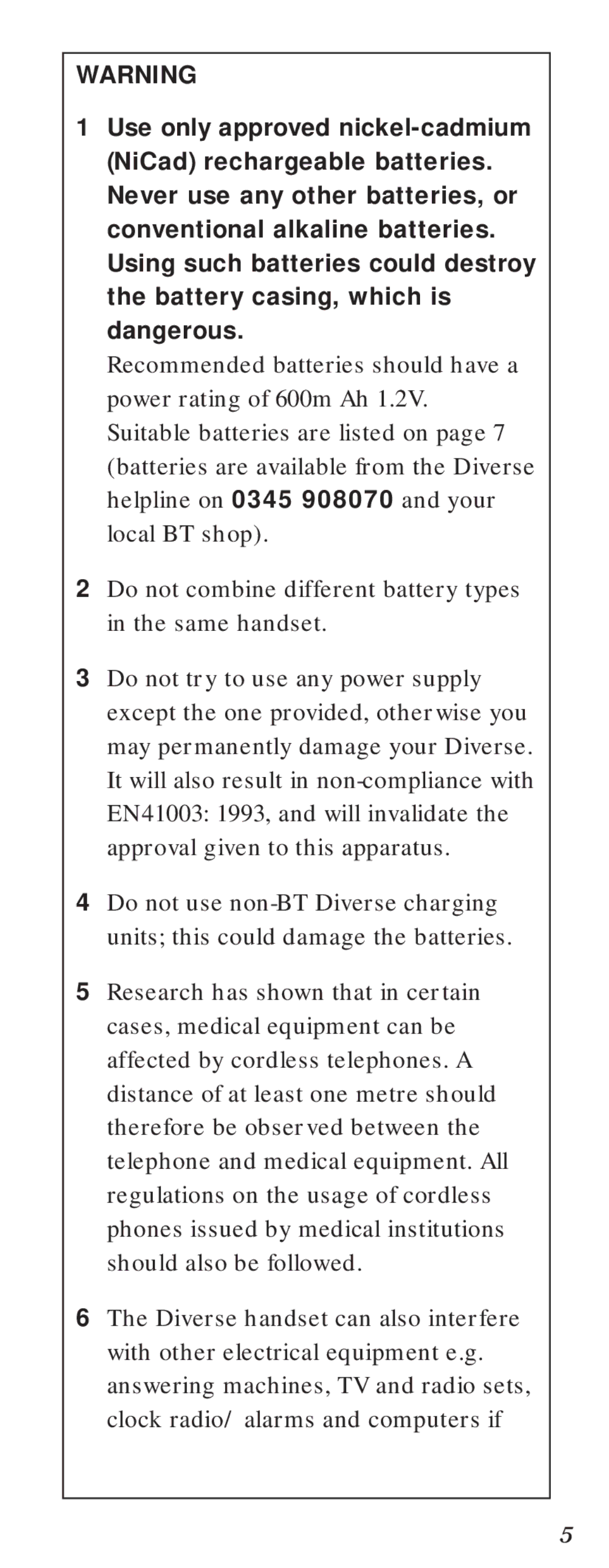 BT Diverse 2000 user manual 