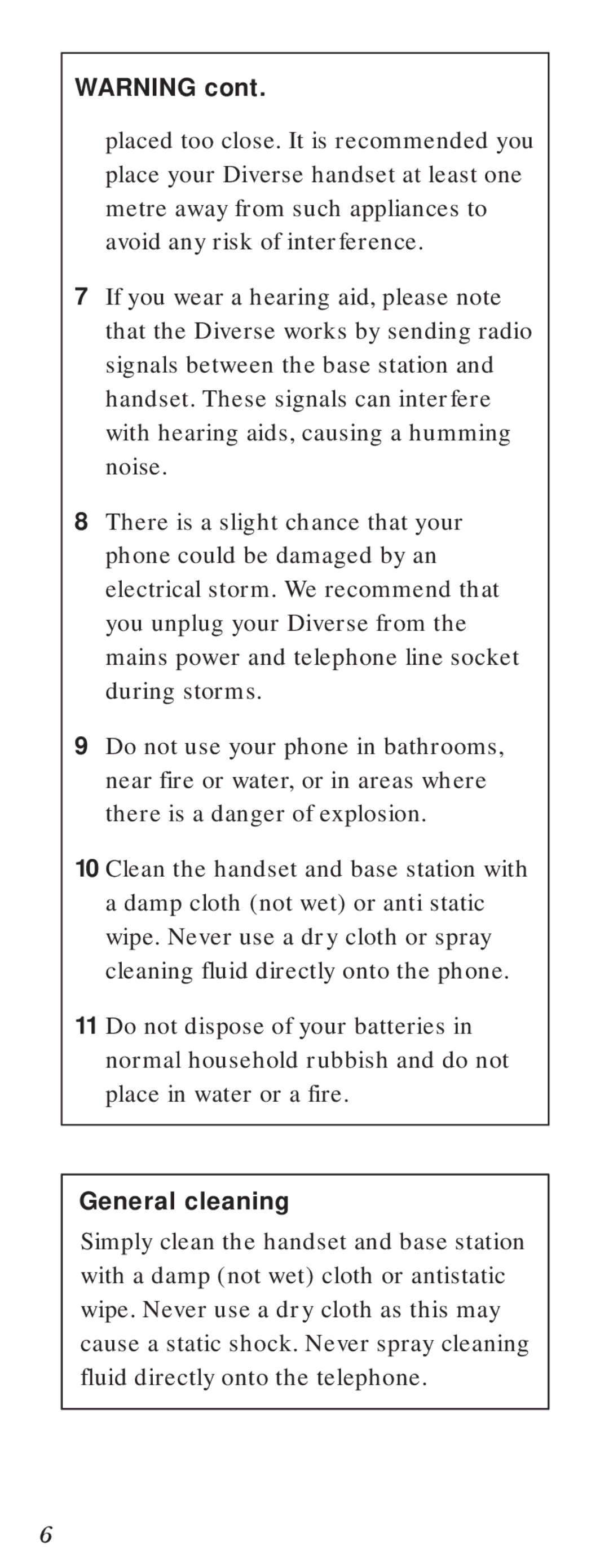 BT Diverse 2000 user manual General cleaning 